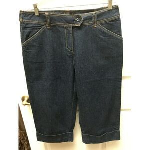 METRO STYLE  blue cuffed reg sz jean capris 12